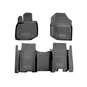 Honda Jazz Floor Mats - Omac - Rubber TPE 4 Pcs - Black - '09-'13